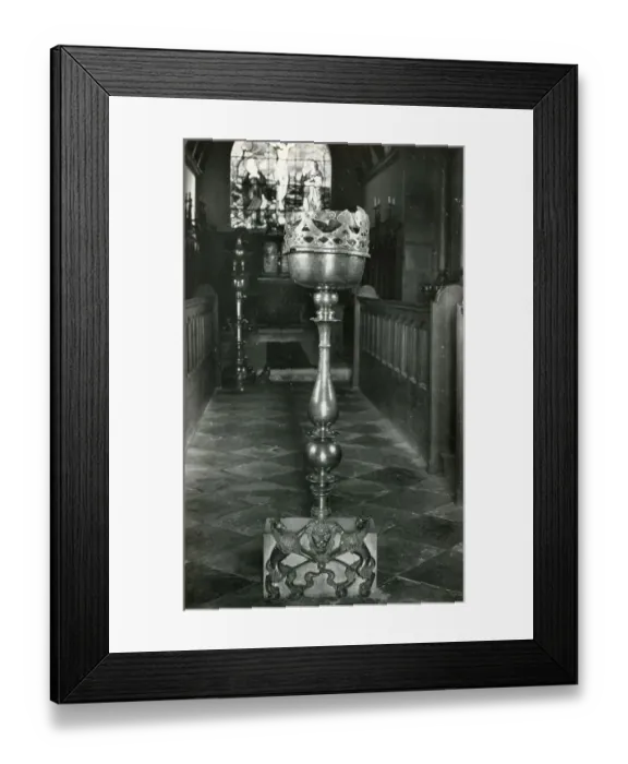 Framed Print : The Font St John's Church Little Gidding Cambridgeshire Framed Print : The Font St John's Church Little Gidding Cambridgeshire