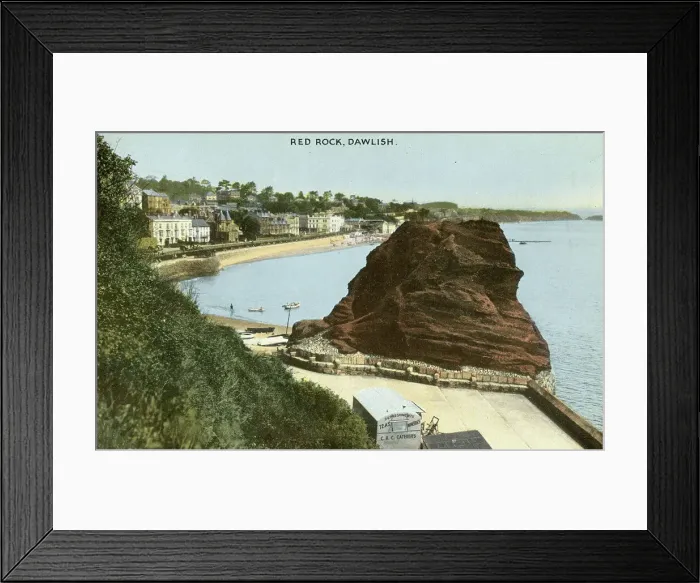 Framed Print : Red Rock, Dawlish, Devon - E. T. W. Dennis postcard 1947 Framed Print : Red Rock, Dawlish, Devon - E. T. W. Dennis postcard 1947