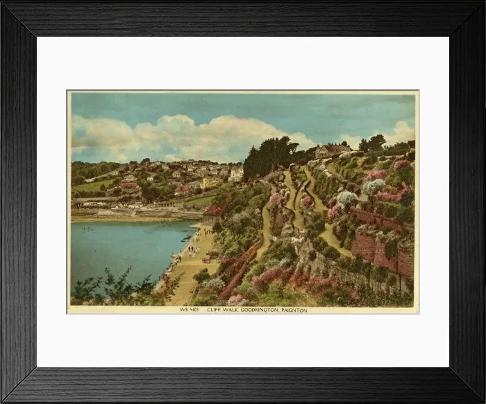 Framed Print : Cliff Walk, Goodrington, Paignton, Devon Framed Print : Cliff Walk, Goodrington, Paignton, Devon