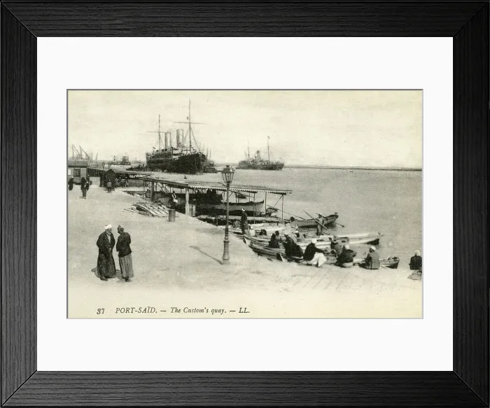Framed Print : The Suez Canal Custom's Quay, Port Said, Egypt Framed Print : The Suez Canal Custom's Quay, Port Said, Egypt