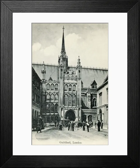 Framed Print : The Guildhall London Gordon Smith Postcard Circa Framed Print : The Guildhall London Gordon Smith Postcard Circa