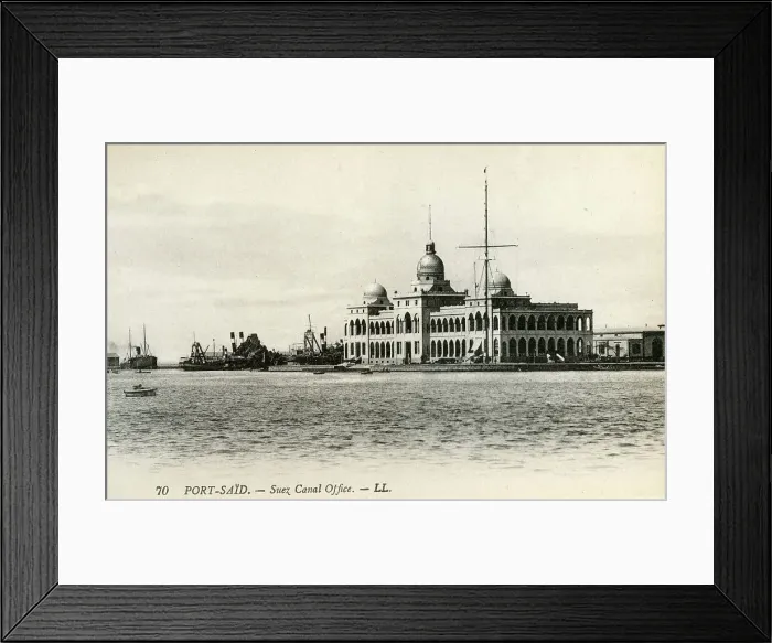 Framed Print : Suez Canal Office Port Said Egypt L Postcard Framed Print : Suez Canal Office Port Said Egypt L Postcard