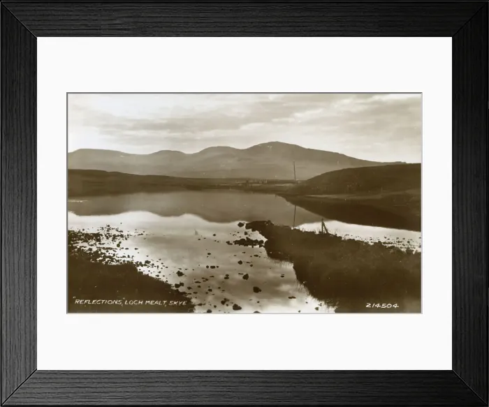 Framed Print : Reflections on Loch Mealt, Isle of Skye, Scotland Framed Print : Reflections on Loch Mealt, Isle of Skye, Scotland