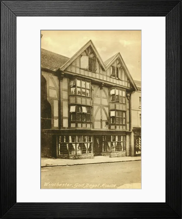 Framed Print : God Begot House, High Street, Winchester, Hampshire Framed Print : God Begot House, High Street, Winchester, Hampshire