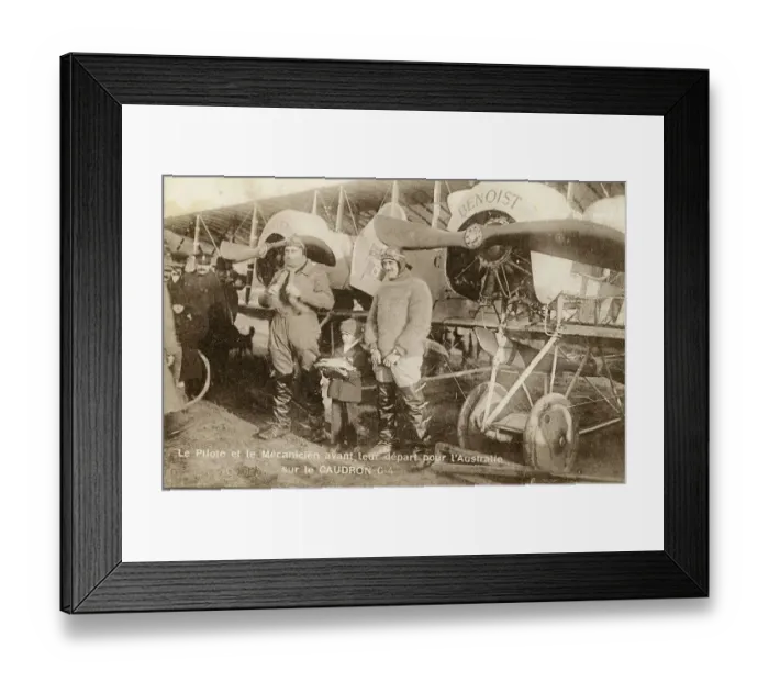 Framed Print : Pilots Etienne Poulet and Jean Benoist Coudron G Framed Print : Pilots Etienne Poulet and Jean Benoist Coudron G