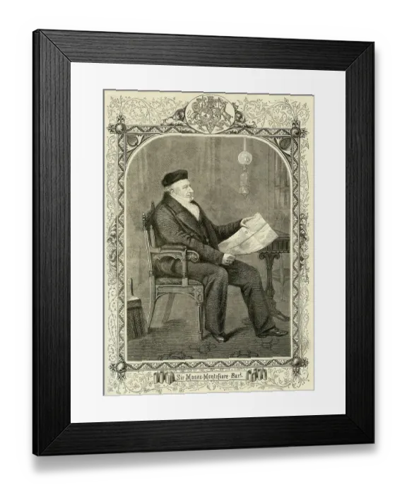 Framed Print : Sir Moses Montefiore, Bart, philanthropist, banker Framed Print : Sir Moses Montefiore, Bart, philanthropist, banker