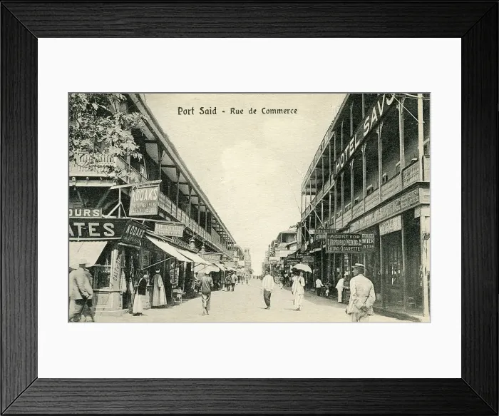 Framed Print : Rue de Commerce, Port Siad, Egypt - The Cairo Postcard Trust Framed Print : Rue de Commerce, Port Siad, Egypt - The Cairo Postcard Trust