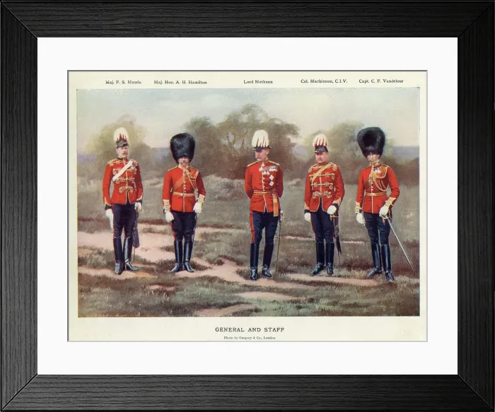 Framed Print : General and Staff, Maj F. S. Maude, Maj Hon A. H. Hamilton Framed Print : General and Staff, Maj F. S. Maude, Maj Hon A. H. Hamilton