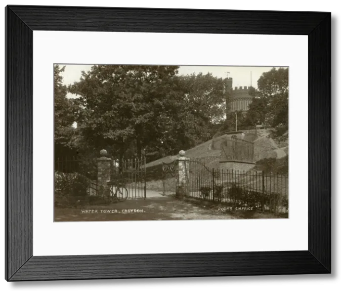 Framed Print : Water Tower Croydon Surrey Real Photo Postcard Framed Print : Water Tower Croydon Surrey Real Photo Postcard