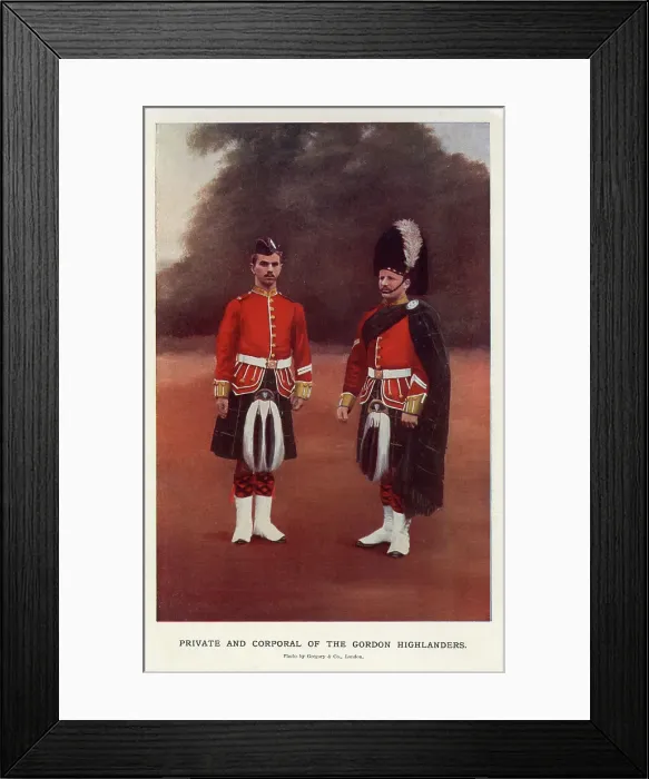 Framed Print : Private and Corporal of the Gordon Highlanders Framed Print : Private and Corporal of the Gordon Highlanders