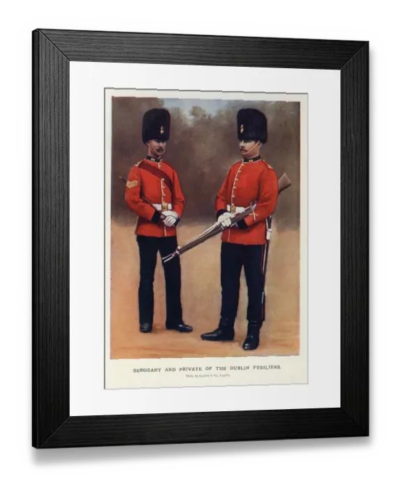 Framed Print : Sergeant and Private of the Dublin Fusiliers Framed Print : Sergeant and Private of the Dublin Fusiliers