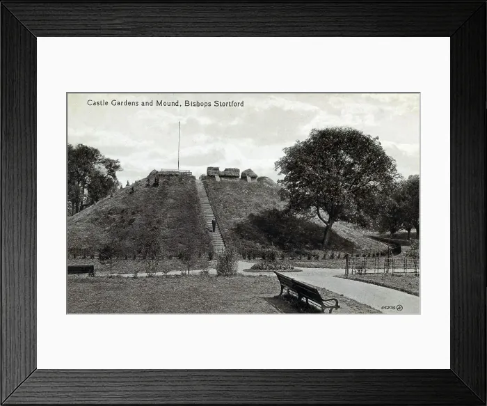 Framed Print : Castle Gardens and Mound, Bishops Stortford, Hertfordshire Framed Print : Castle Gardens and Mound, Bishops Stortford, Hertfordshire
