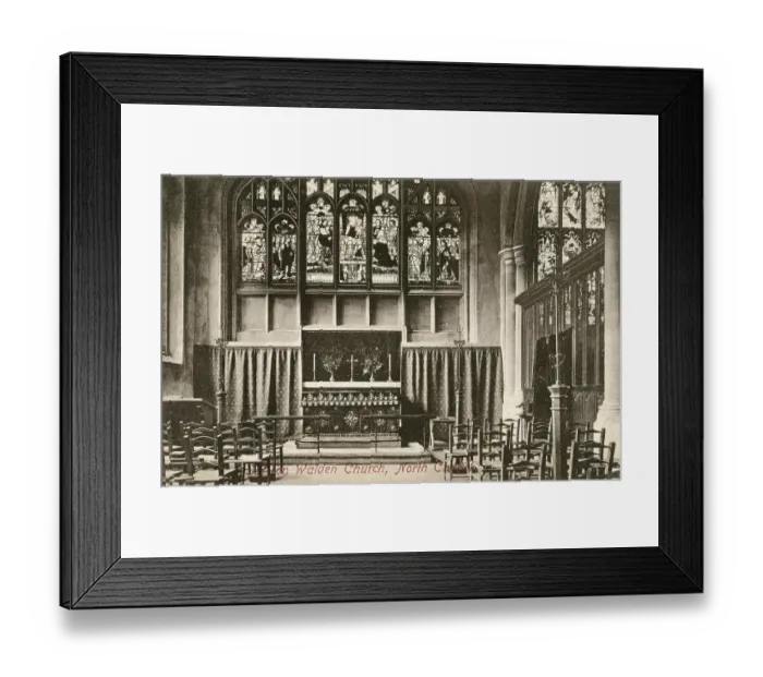 Framed Print : North Chapel Saffron Walden Church Essex Postcard Framed Print : North Chapel Saffron Walden Church Essex Postcard