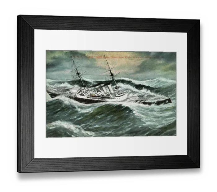 Framed Print : Steam Ship HMS Duncan, built by the Thames Iron Works Framed Print : Steam Ship HMS Duncan, built by the Thames Iron Works