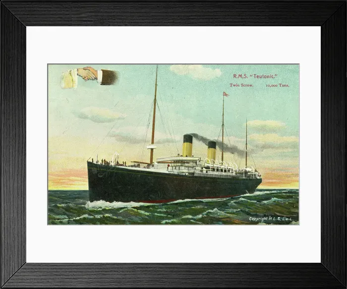 Framed Print : Steam Ship RMS Teutonic Framed Print : Steam Ship RMS Teutonic