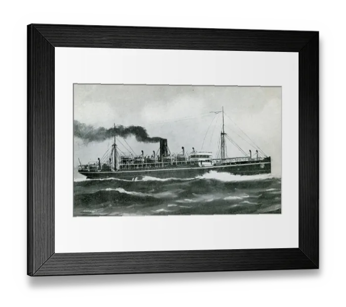 Framed Print : Steam Ship TSS Beltana Postcard By Geyer Studios Framed Print : Steam Ship TSS Beltana Postcard By Geyer Studios
