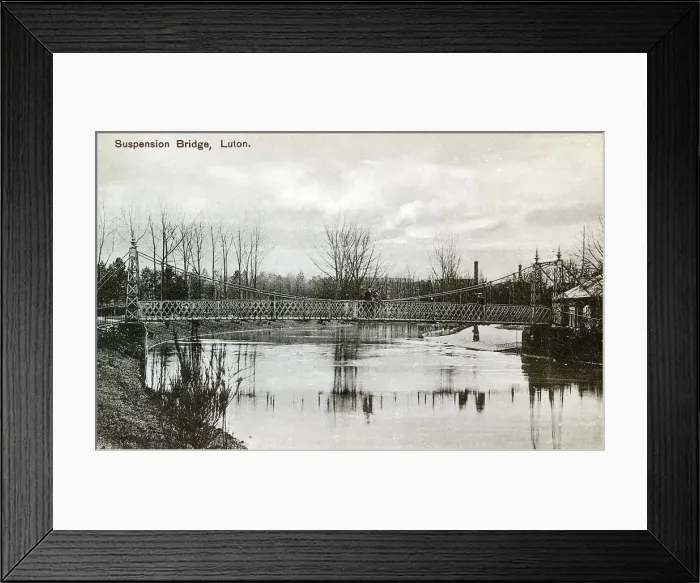 Framed Print : Wardown Park Suspension Bridge, built in 1908 Framed Print : Wardown Park Suspension Bridge, built in 1908