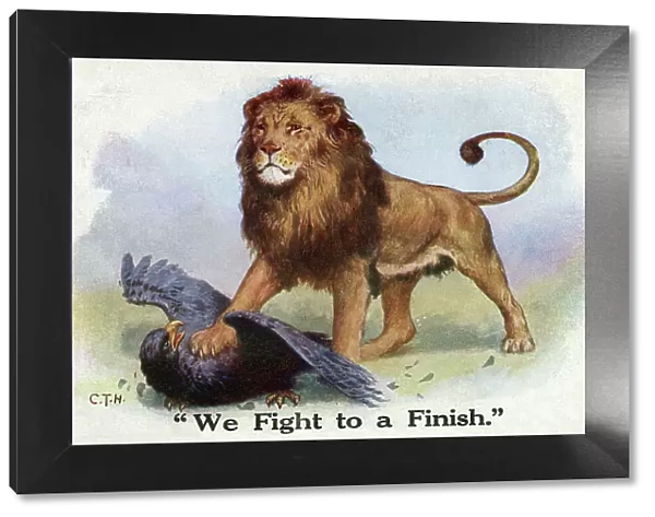 WWI Cartoon by C. T. H. We Fight to a Finish