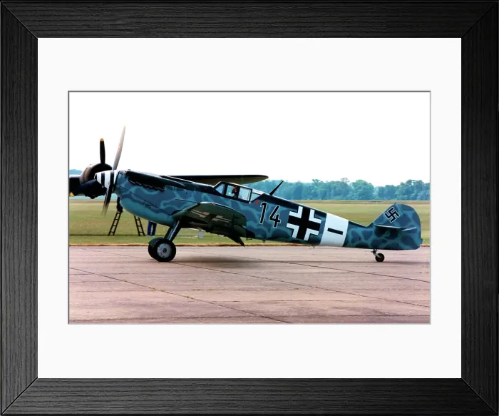 Framed Print : Hispano HA. 1112-M1L Buchon G-HUNN - Black 14 Framed Print : Hispano HA. 1112-M1L Buchon G-HUNN - Black 14