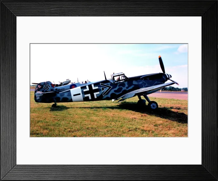 Framed Print : Hispano HA. 1112-M1L Buchon G-BOML Framed Print : Hispano HA. 1112-M1L Buchon G-BOML
