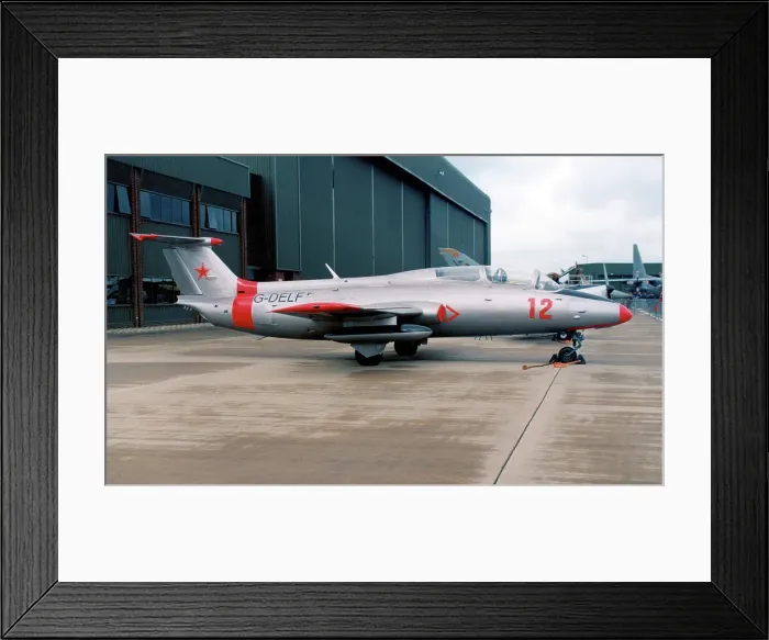 Framed Print : Aero L-29 Delfin G-DELF - 12 Red Framed Print : Aero L-29 Delfin G-DELF - 12 Red