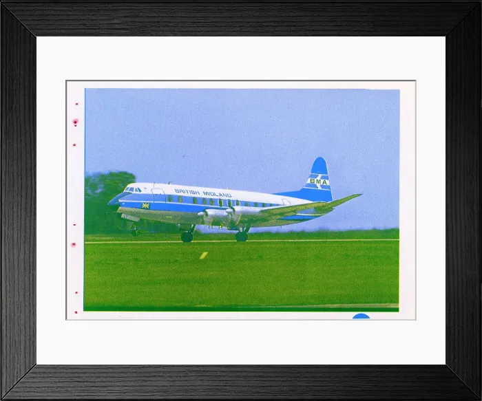 Framed Print : Vickers Viscount postcard printing production reference numb Framed Print : Vickers Viscount postcard printing production reference numb