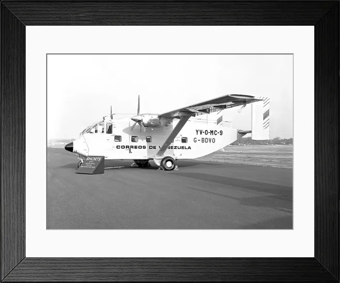 Framed Print : Short Skyvan 3M G-BDVO - YV-O-MC-9 Framed Print : Short Skyvan 3M G-BDVO - YV-O-MC-9
