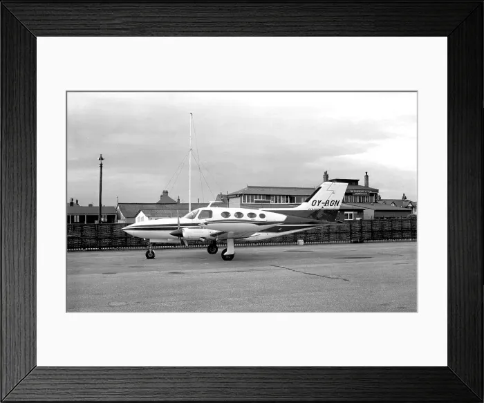 Framed Print : Cessna 402A OY-AGN Framed Print : Cessna 402A OY-AGN