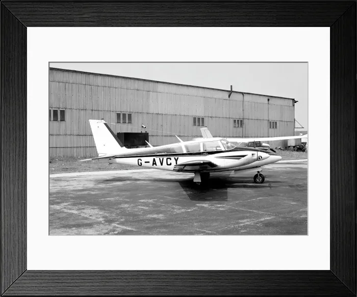Framed Print : Piper Twin Comanche G-AVCY Framed Print : Piper Twin Comanche G-AVCY