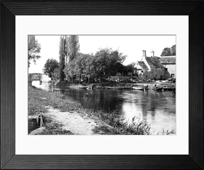 Framed Print : Radcot River Thames Victorian period Framed Print : Radcot River Thames Victorian period