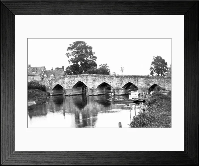 Framed Print : Newbridge near Duxford River Thames Victorian period Framed Print : Newbridge near Duxford River Thames Victorian period