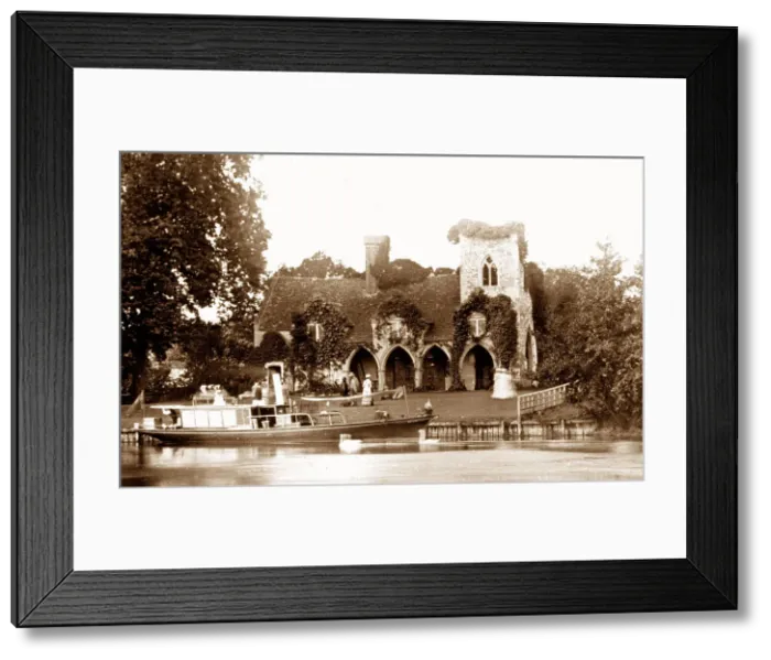 Framed Print : Medmenham Abbey Victorian period Framed Print : Medmenham Abbey Victorian period