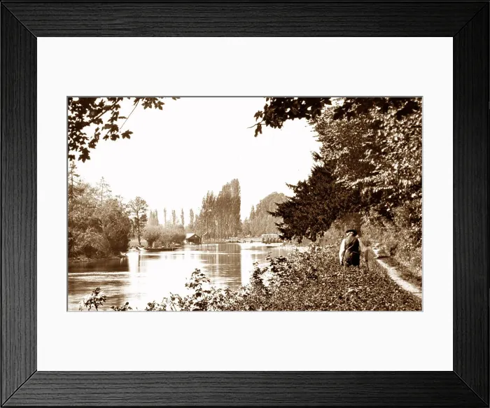 Framed Print : Hedsor River Thames Victorian period Framed Print : Hedsor River Thames Victorian period