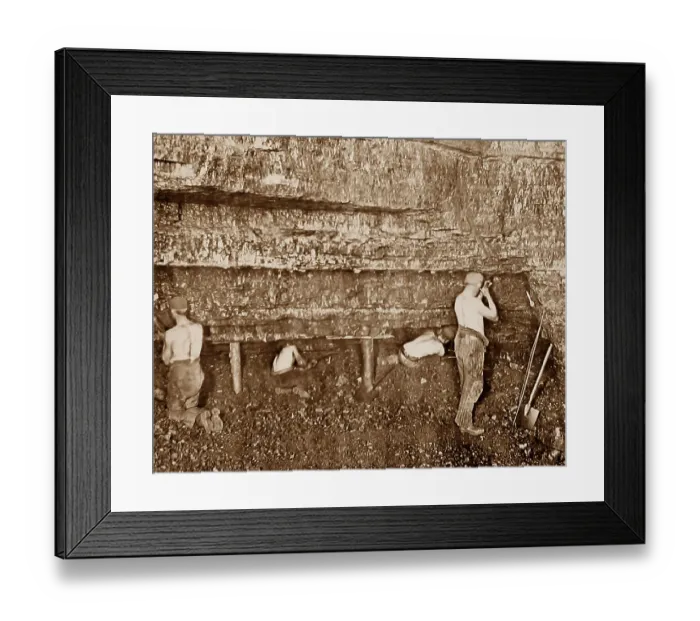 Framed Print : Coal face, miners Framed Print : Coal face, miners