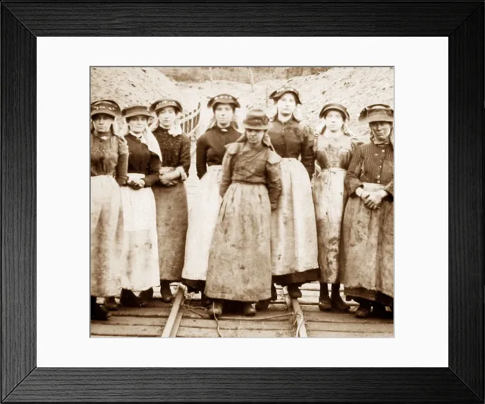 Framed Print : Pit Girls Victorian period Framed Print : Pit Girls Victorian period