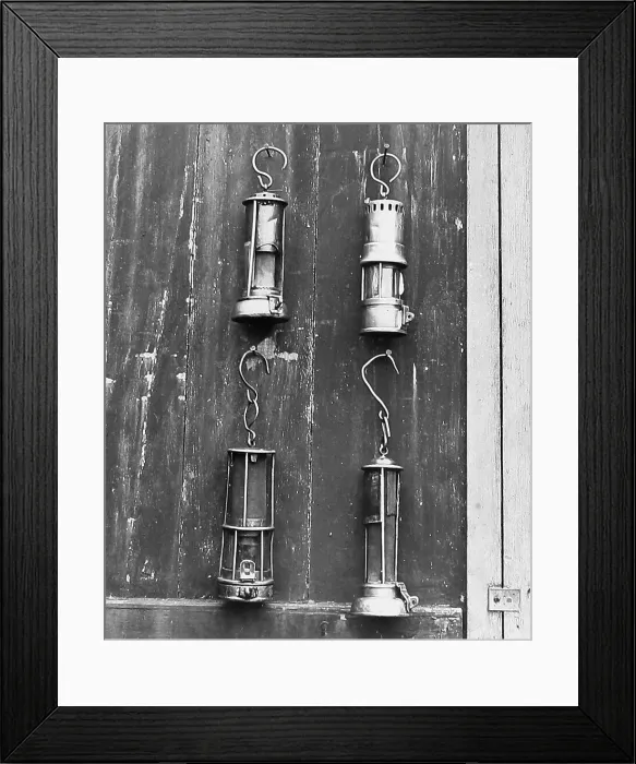 Framed Print : Mining safety lamps Framed Print : Mining safety lamps
