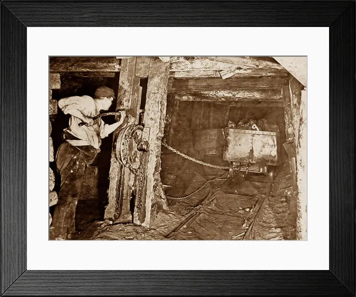 Framed Print : Self acting incline in a coal mine Framed Print : Self acting incline in a coal mine