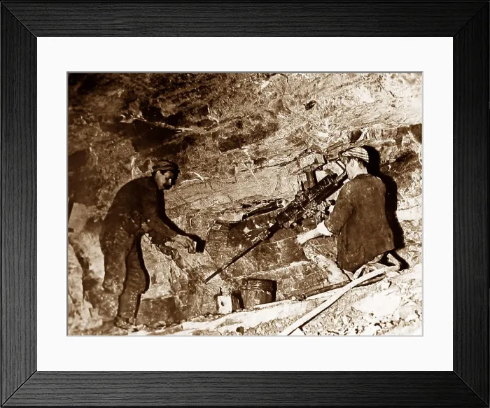 Framed Print : Machine hole drilling in a coal mine Framed Print : Machine hole drilling in a coal mine