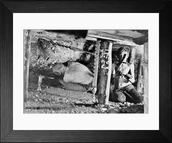 Framed Print : Drillin hole in a two foot coal seam Framed Print : Drillin hole in a two foot coal seam