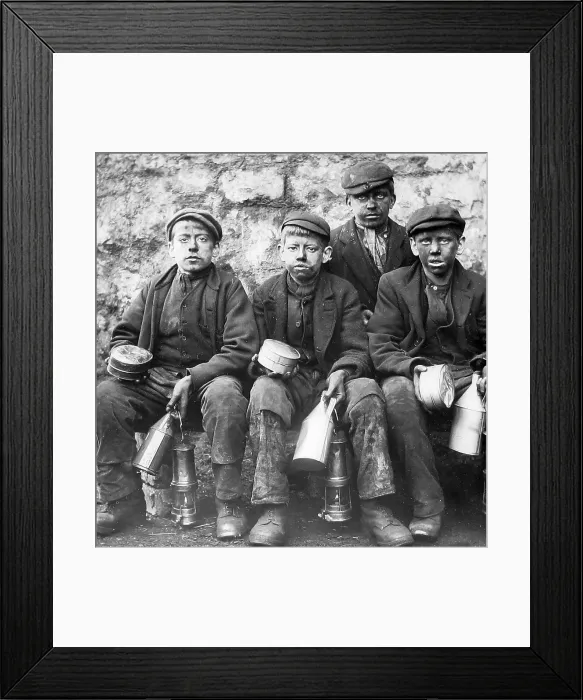 Framed Print : Coal mine pit boys Framed Print : Coal mine pit boys
