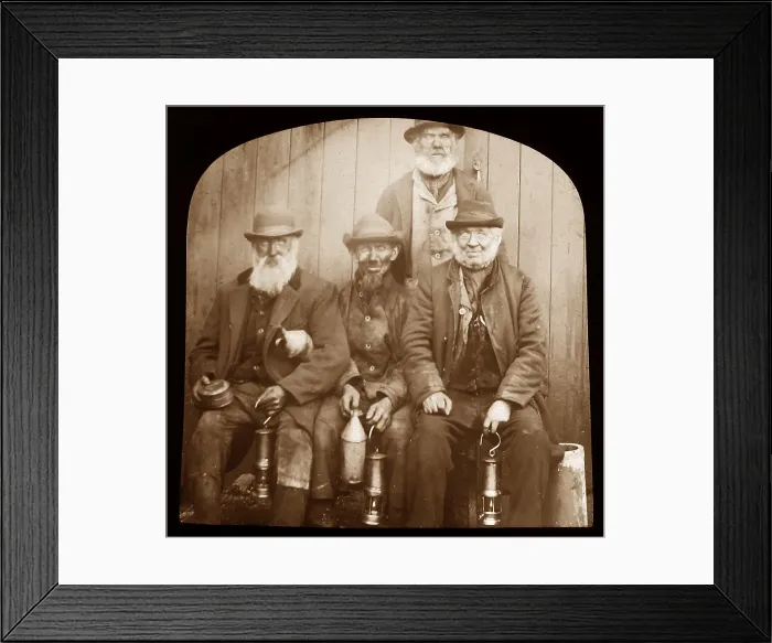 Framed Print : Aberdare Valley Miners early 1900s