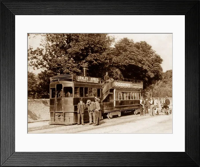 Framed Print : Burnley Steam Tram early 1900s Framed Print : Burnley Steam Tram early 1900s