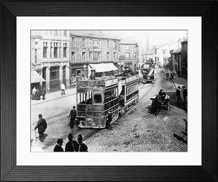 Framed Print : Steam trams, Burnley Framed Print : Steam trams, Burnley