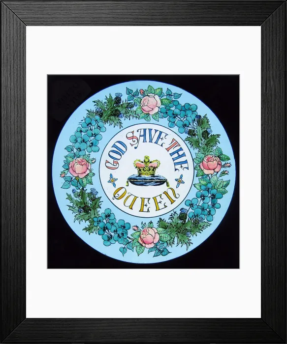 Framed Print : Victorian Magic Lantern Slide God Save The Queen Framed Print : Victorian Magic Lantern Slide God Save The Queen