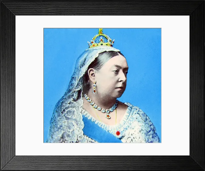 Framed Print : Victorian Magic Lantern Slide Queen Victoria Framed Print : Victorian Magic Lantern Slide Queen Victoria