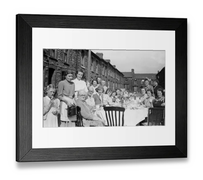 Framed Print : Queen Elizabeth II Coronation Children's Street Party 1953 Framed Print : Queen Elizabeth II Coronation Children's Street Party 1953