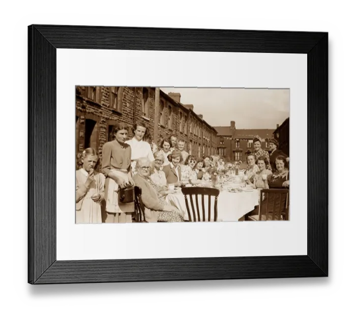 Framed Print : Queen Elizabeth II Coronation Street Party 1953