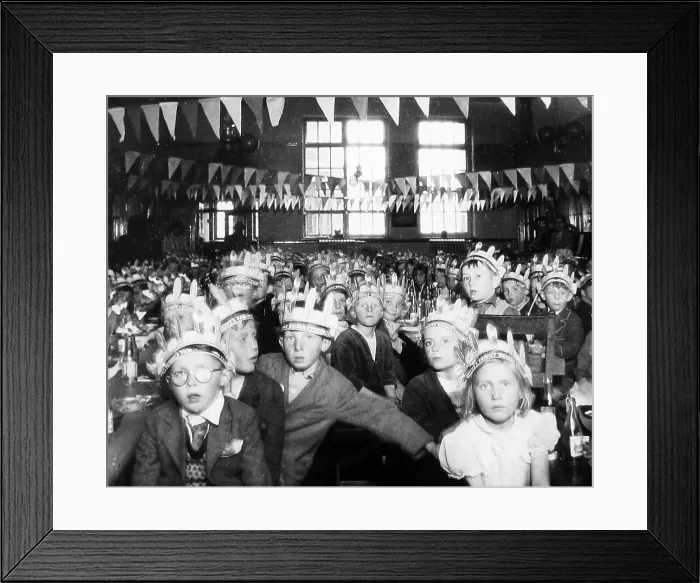 Framed Print : Queen Elizabeth II Coronation Children's Party 1953 Framed Print : Queen Elizabeth II Coronation Children's Party 1953