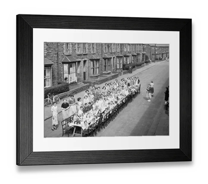 Framed Print : Queen Elizabeth II Coronation Children's Street Party 1953