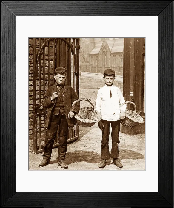 Framed Print : Delivery boys in Bradford Framed Print : Delivery boys in Bradford